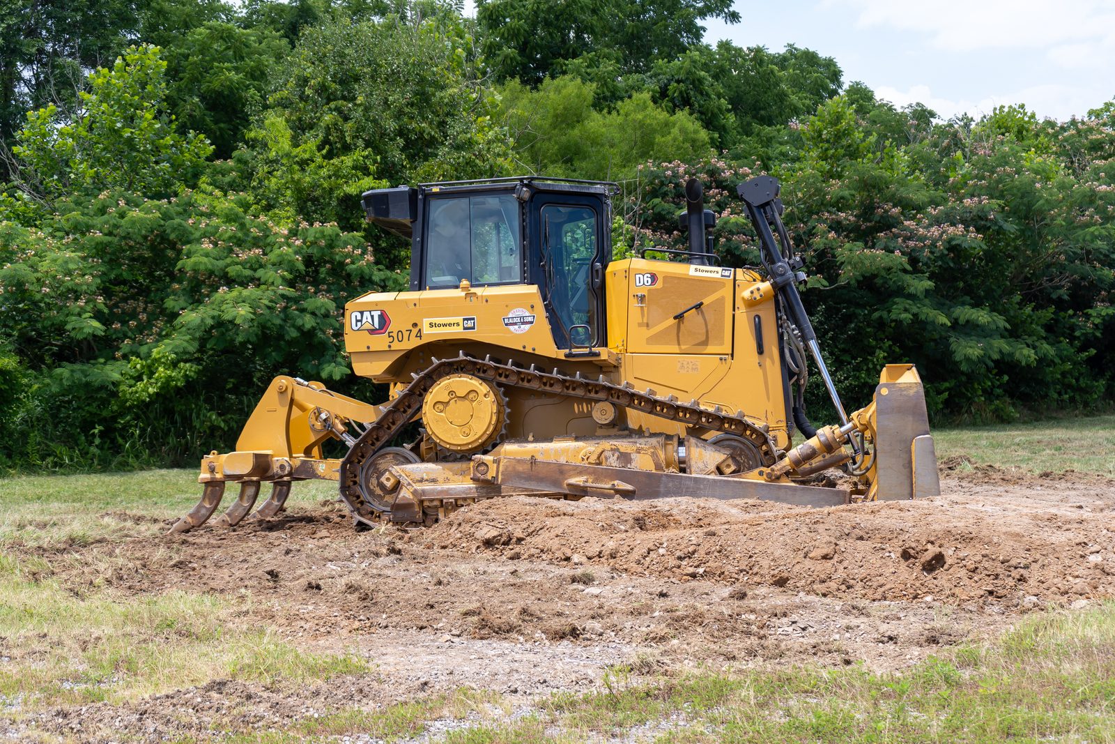 Dozer grading the development site