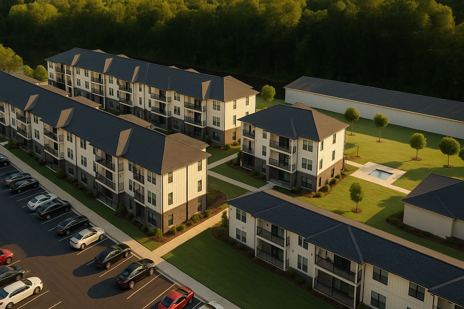 Aerial rendering of Smoky Mountain Flats