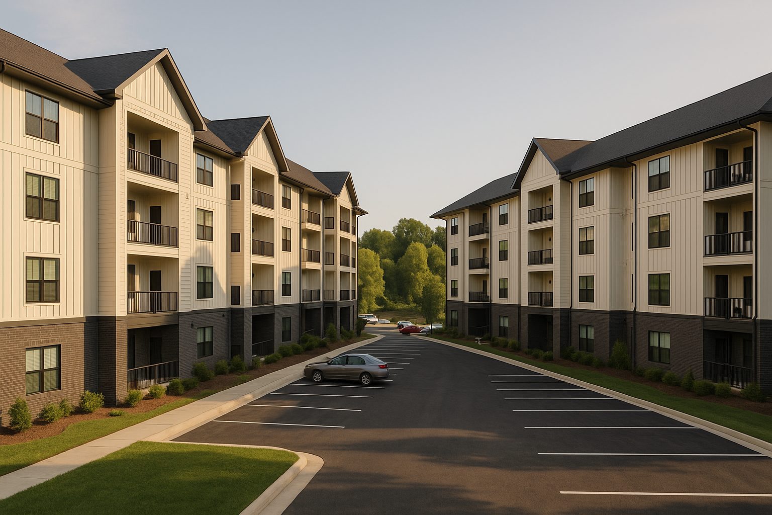 Rendering of the Smoky Mountain Flats entry drive